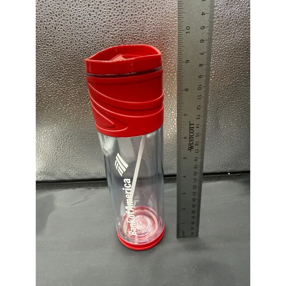 NWT MELROSE Double Wall Acrylic Tumbler Red Bank of America 16oz
